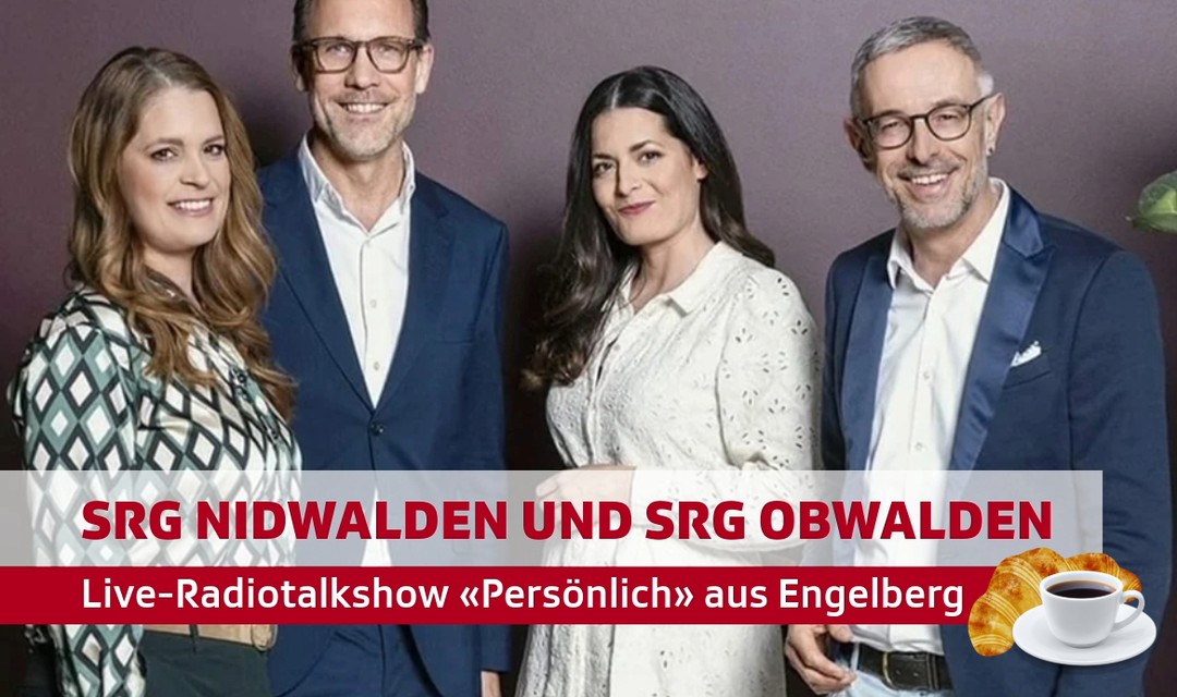 Bild von Live-Radiotalkshow «Persönlich» aus Engelberg mit der SRG Nidwalden und der SRG Obwalden